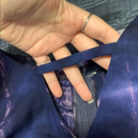 HOMEMADE Blue tie dye v-neck dress - Picture 3 of 3